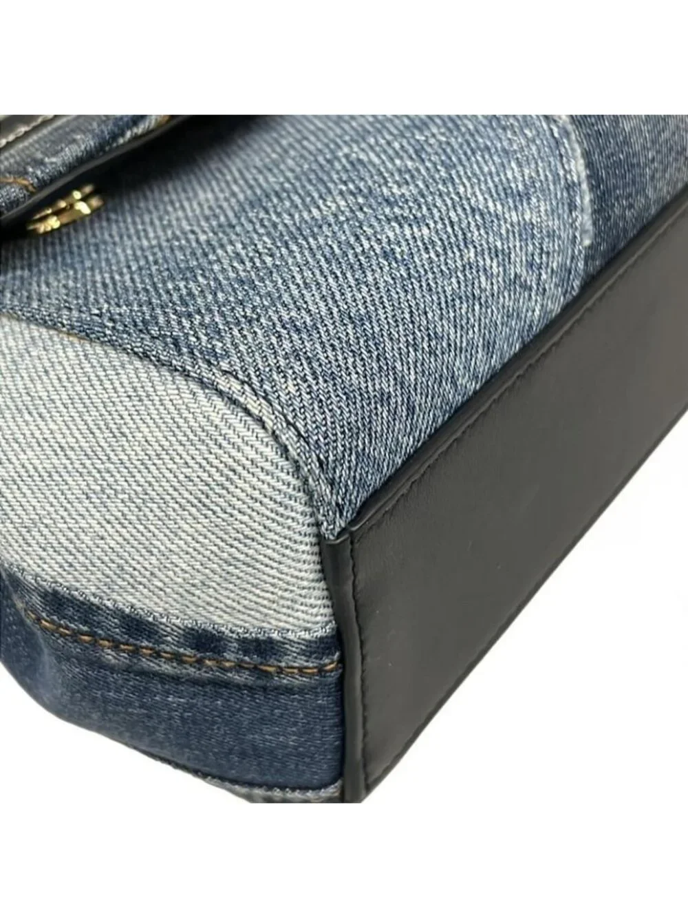 ★SOLD★ Dolce & Gabbana Handbag Shisiri Navy Dark Light Blue Leather - Picture 6 of 15